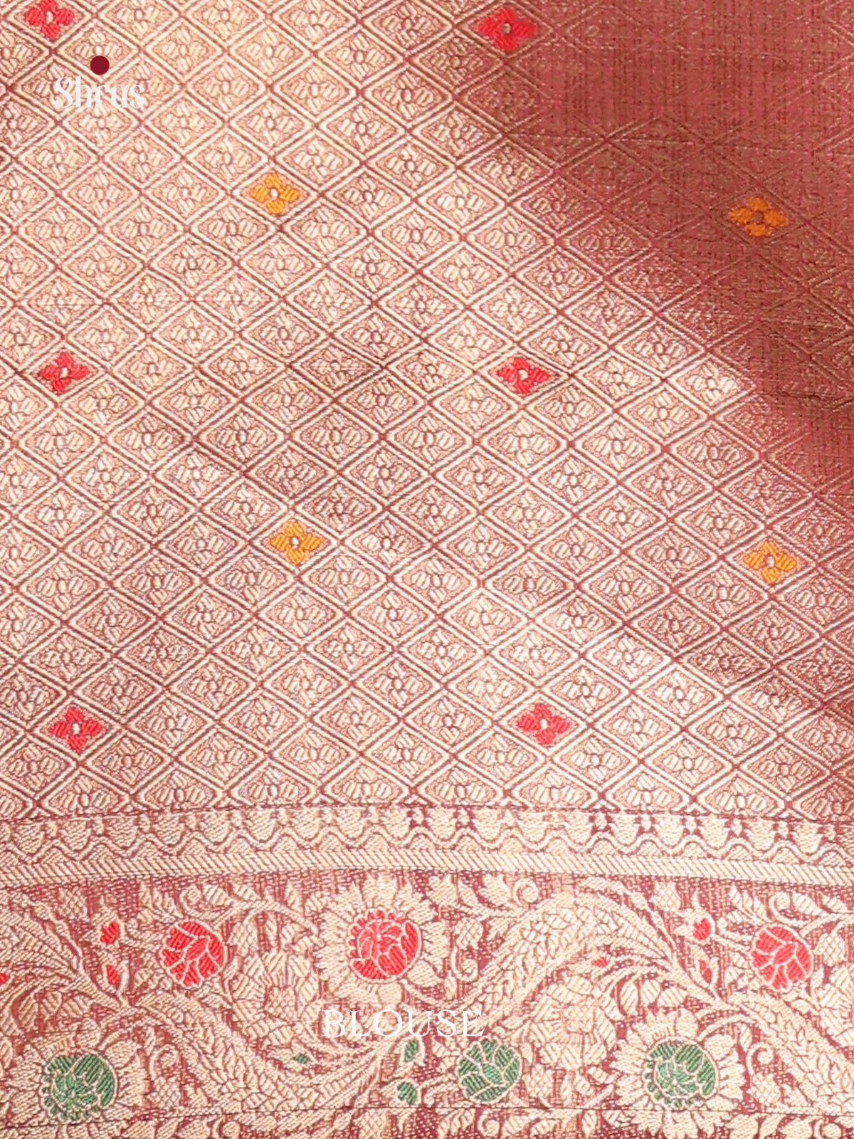 marron full flower zari North Silk Cotton Saree 1