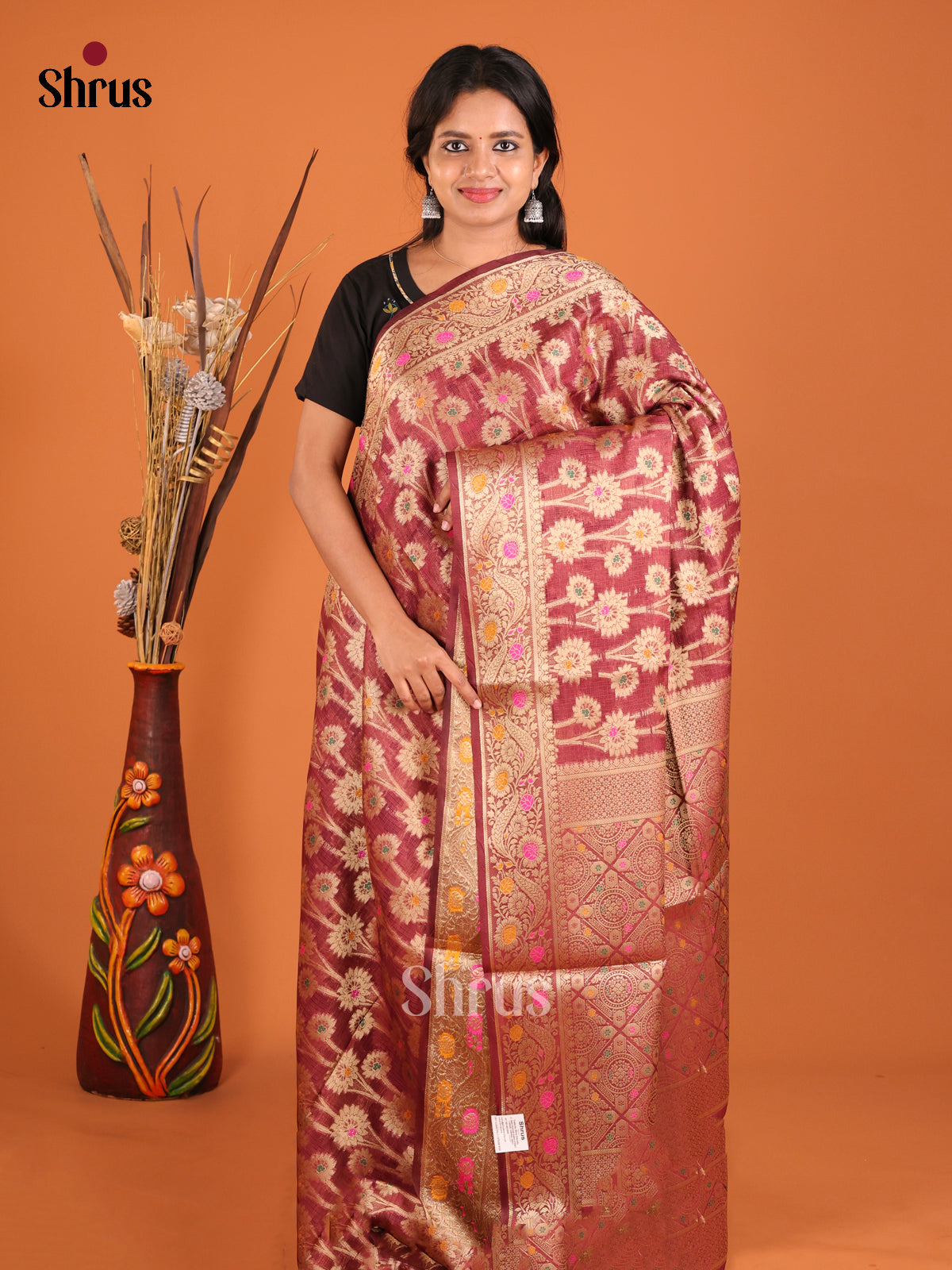 DHS27507 - North Silk Cotton Saree - Shop on Shrus.com