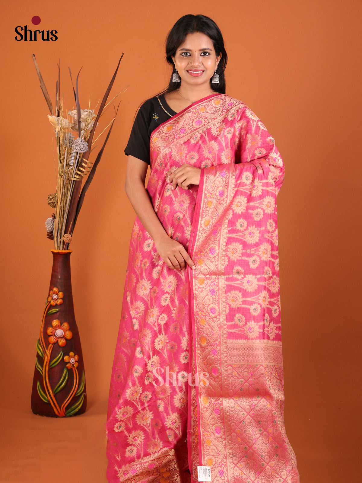 DHS27509 - North Silk Cotton Saree - Shop on Shrus.com