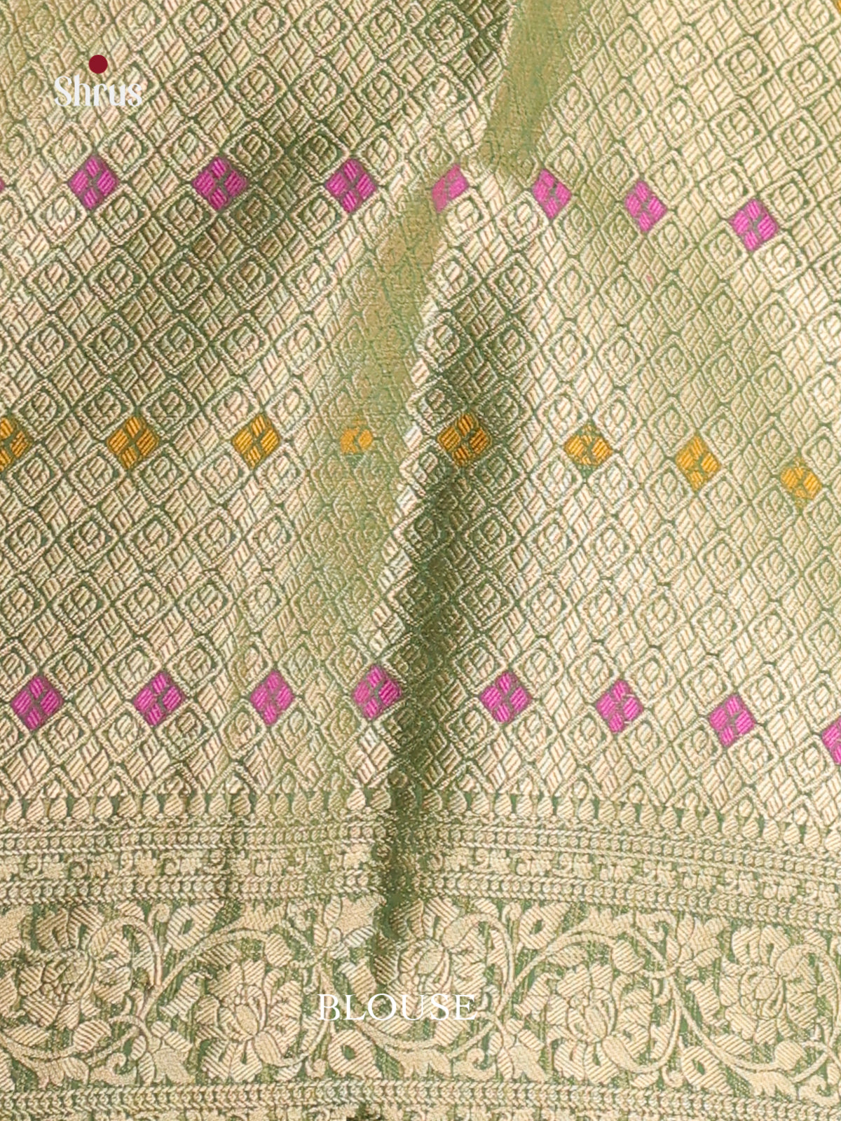 green zari North Silk Cotton Saree 1
