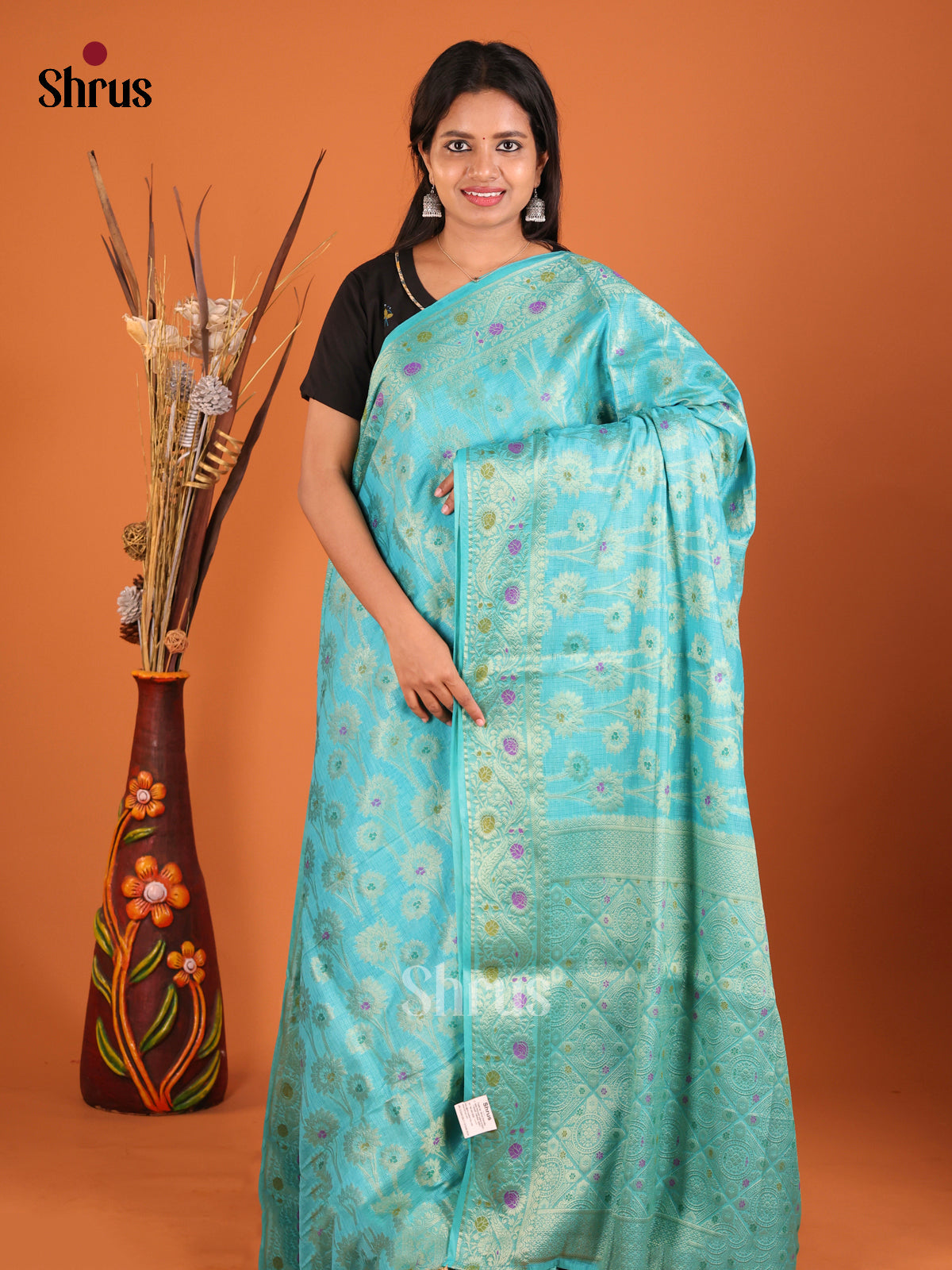 DHS27512 - North Silk Cotton Saree - Shop on Shrus.com