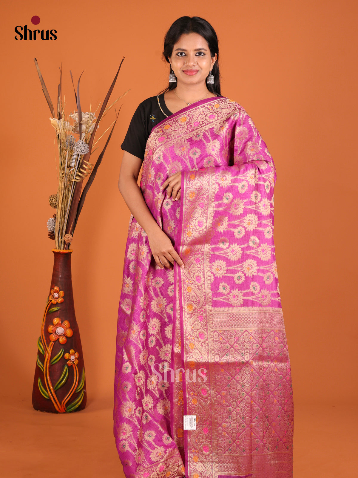 DHS27513 - North Silk Cotton Saree - Shop on Shrus.com