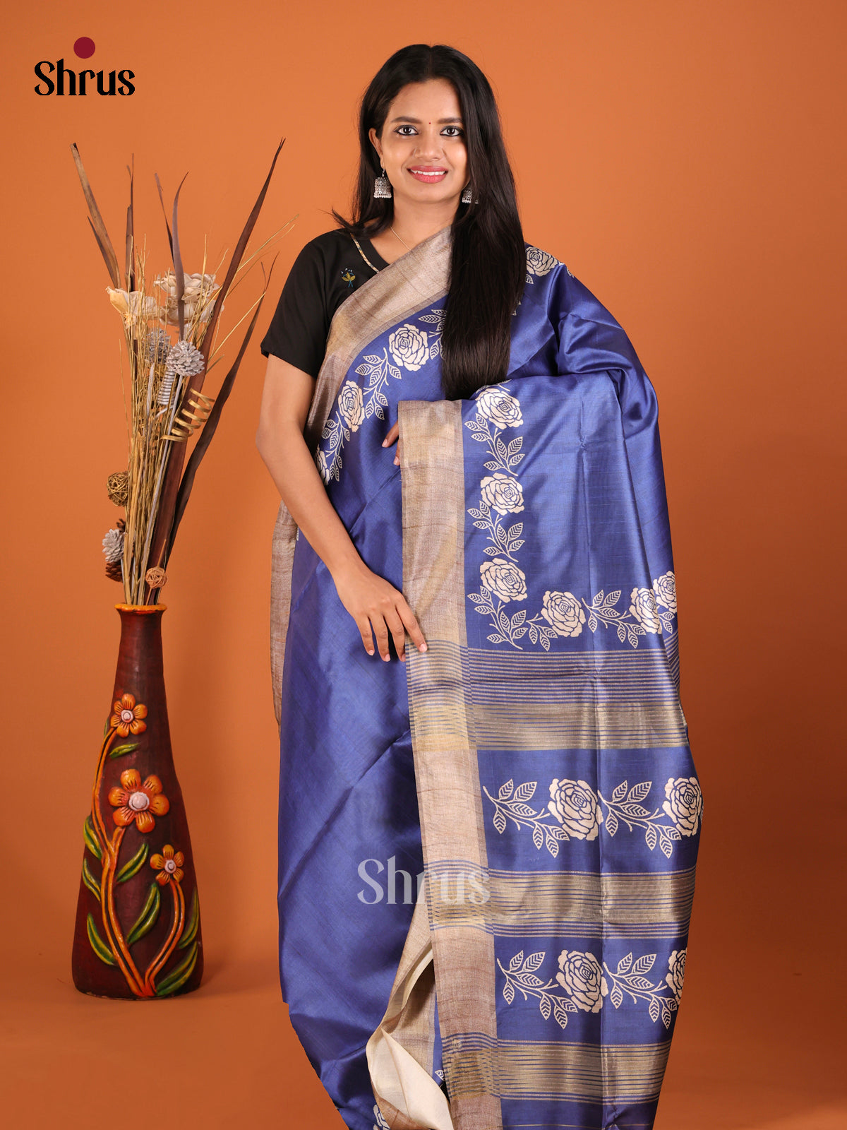 DHS28014 - Champa semitussar Saree - Shop on Shrus.com