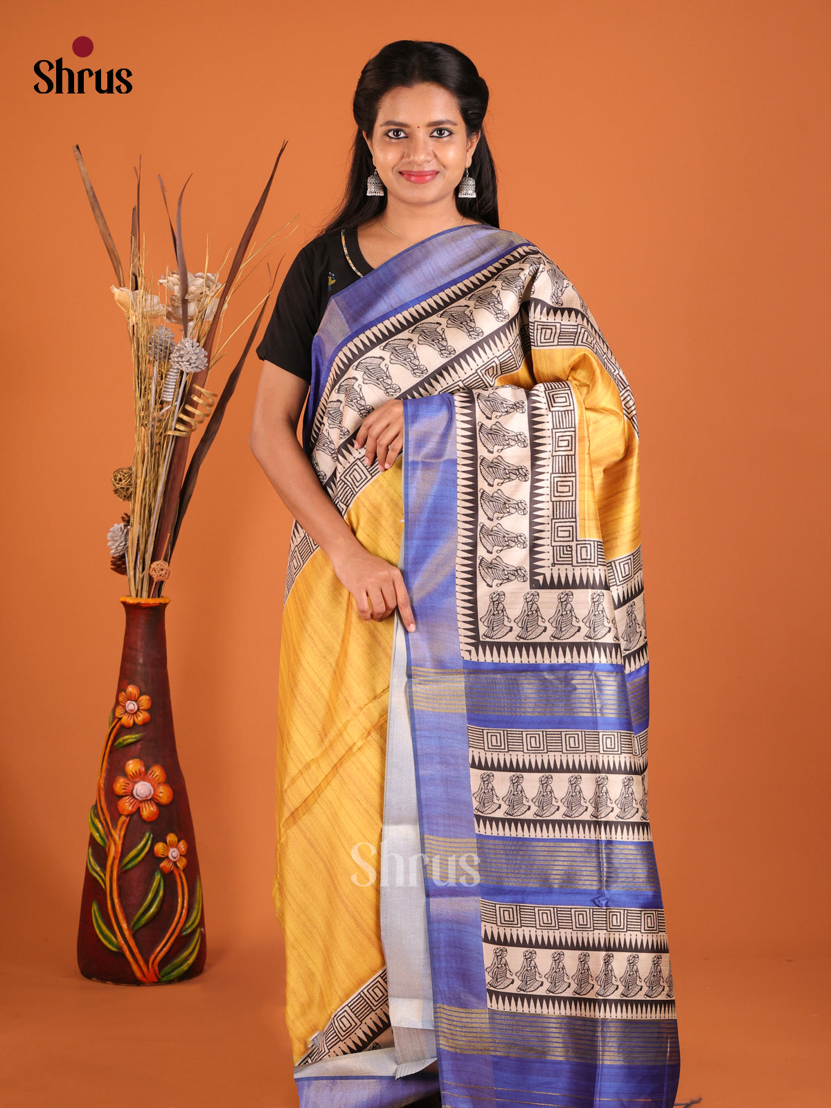 DHS28021 - Champa semitussar Saree