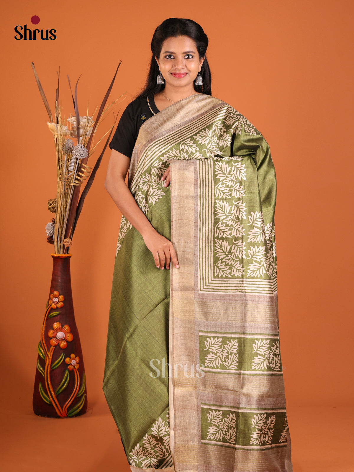 DHS28032 - Champa semitussar Saree - Shop on Shrus.com