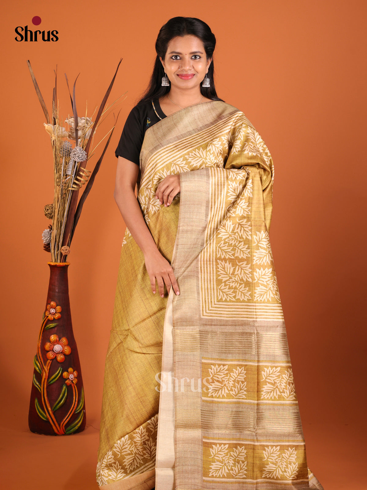 DHS28033 - Champa semitussar Saree - Shop on Shrus.com