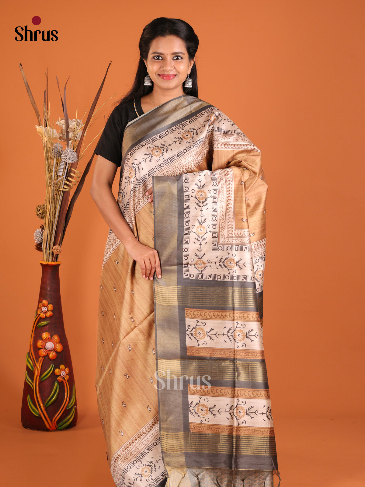 DHS28036 - Champa semitussar Saree