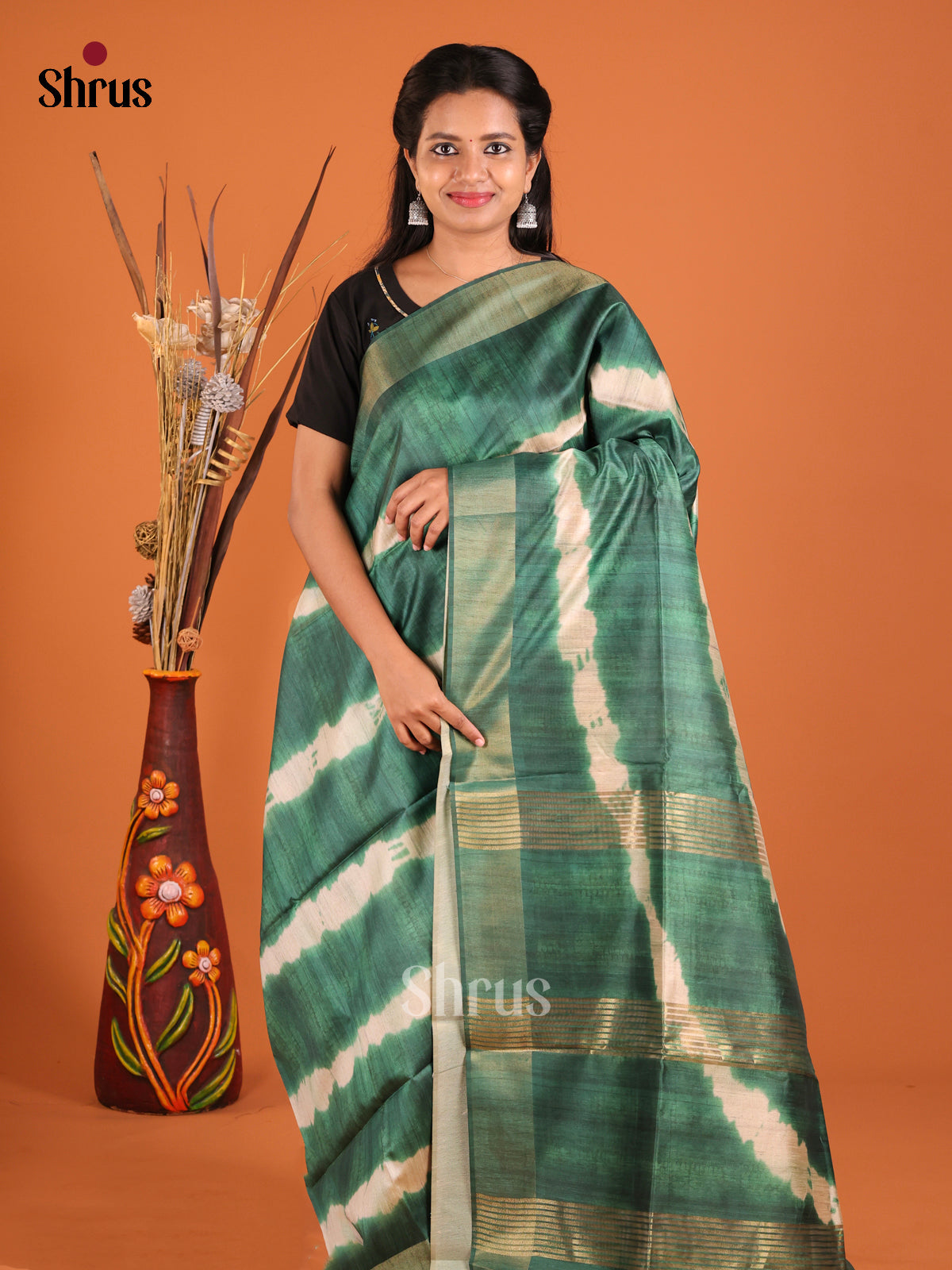 DHS28046 - Champa semitussar Saree - Shop on Shrus.com