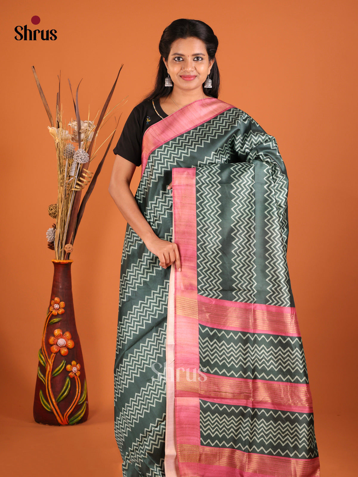 DHS28052 - Champa semitussar Saree - Shop on Shrus.com