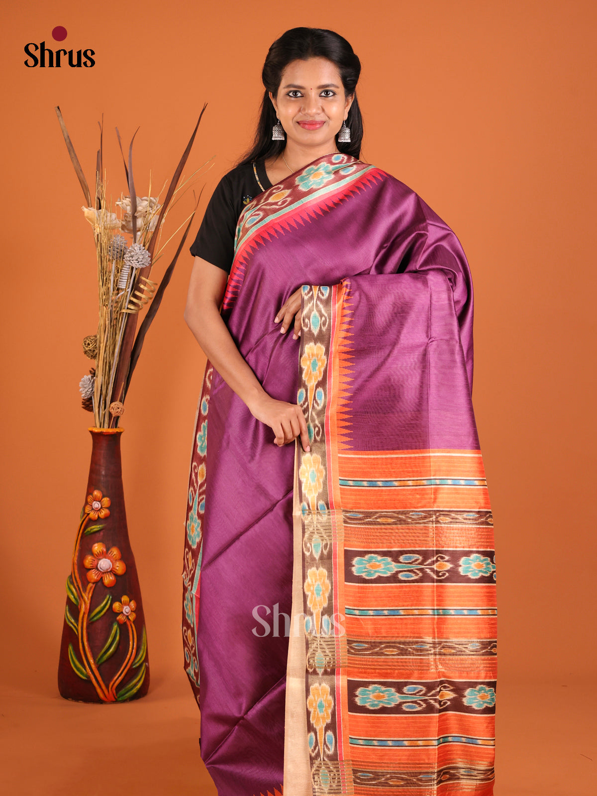 DHS28053 - Champa semitussar Saree - Shop on Shrus.com