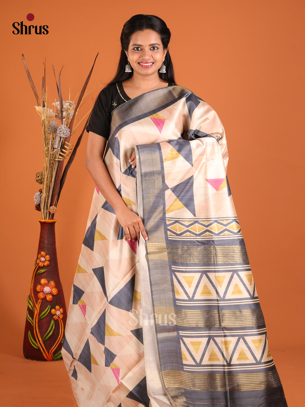 DHS28060 - Champa semitussar Saree