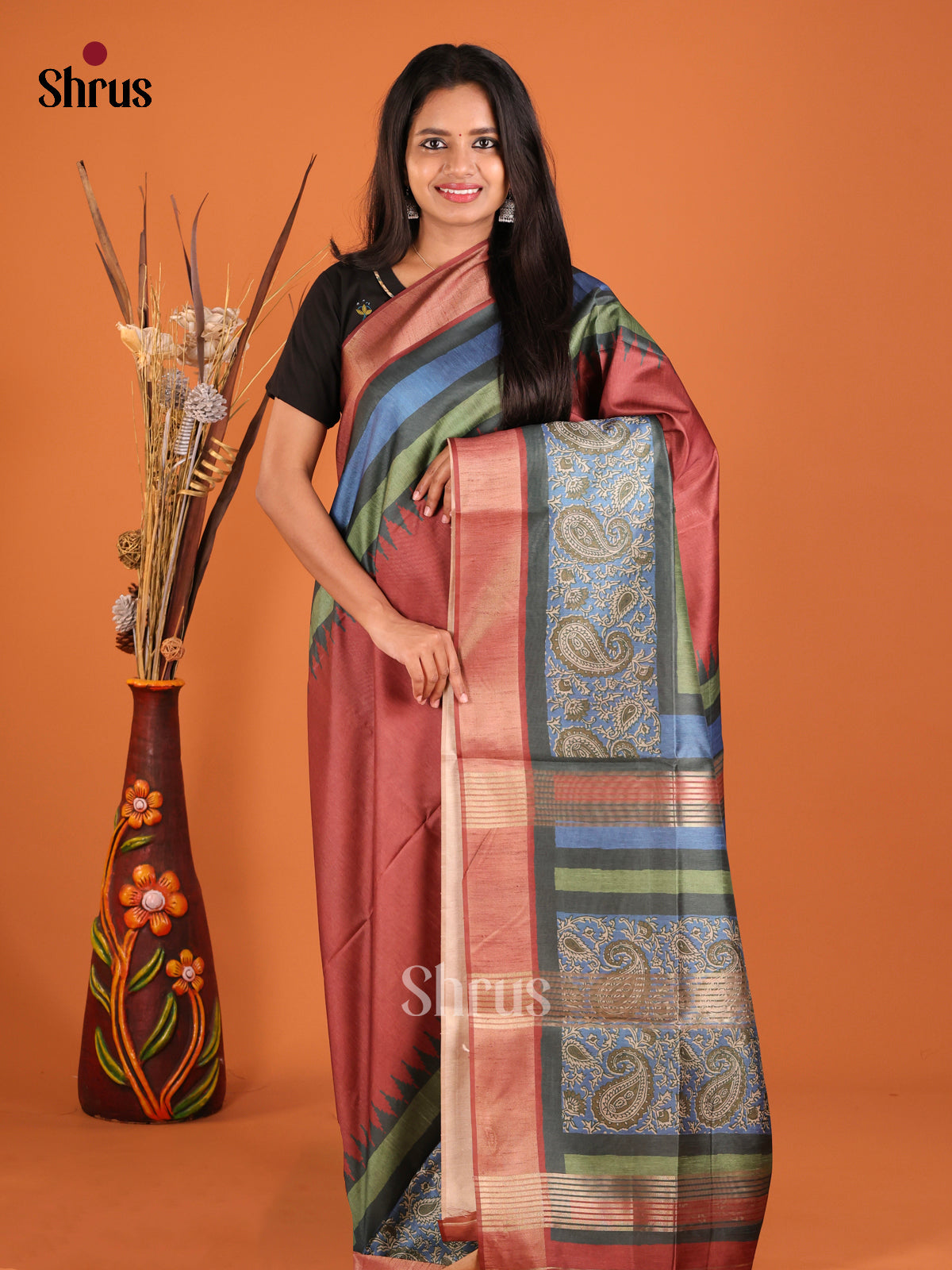 DHS28099 - Champa semitussar Saree
