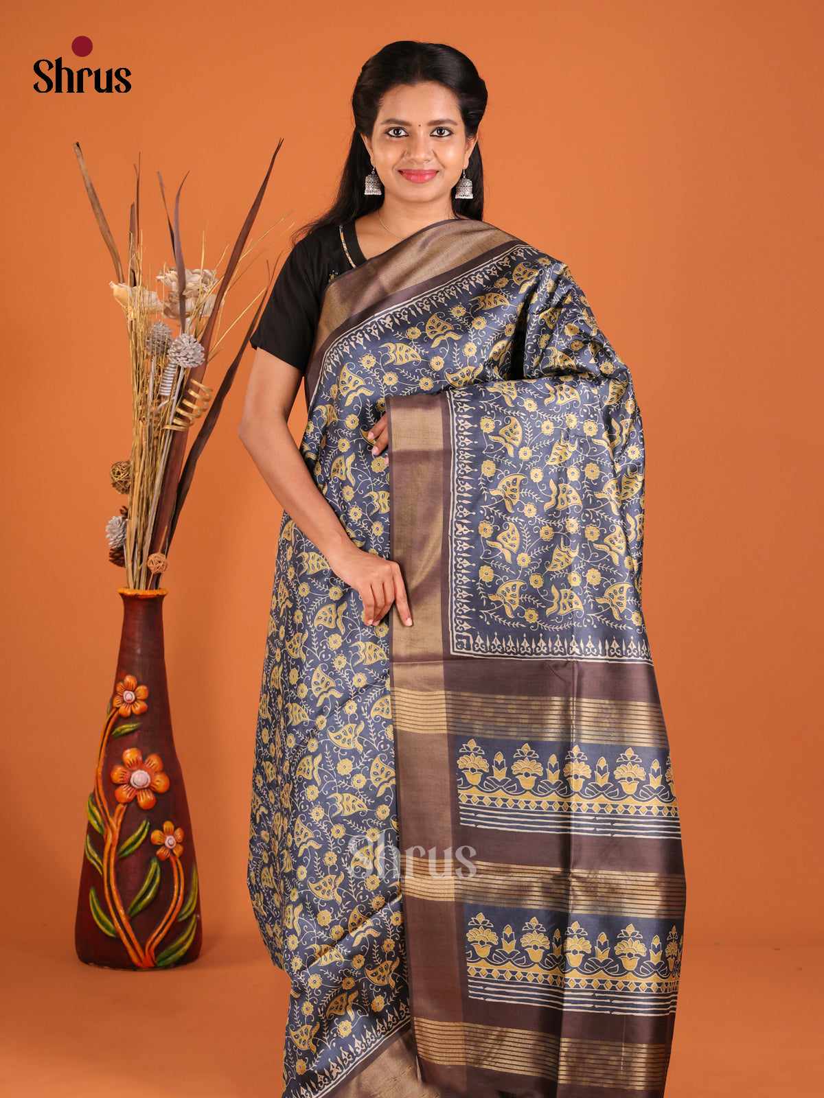 DHS28105 - Champa semitussar Saree