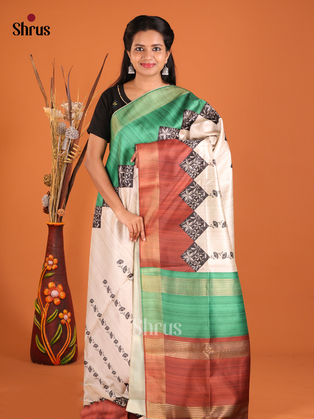 DHS28111 - Champa semitussar Saree