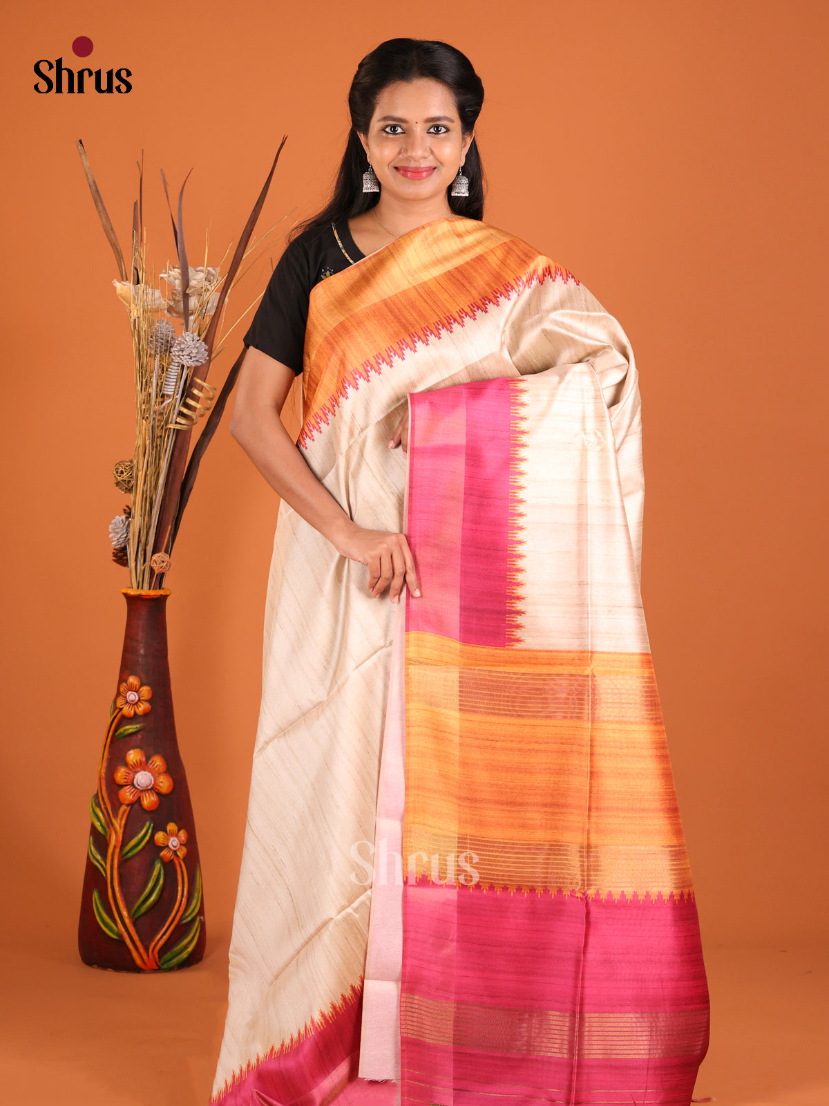 DHS28122 - Champa semitussar Saree - Shop on Shrus.com
