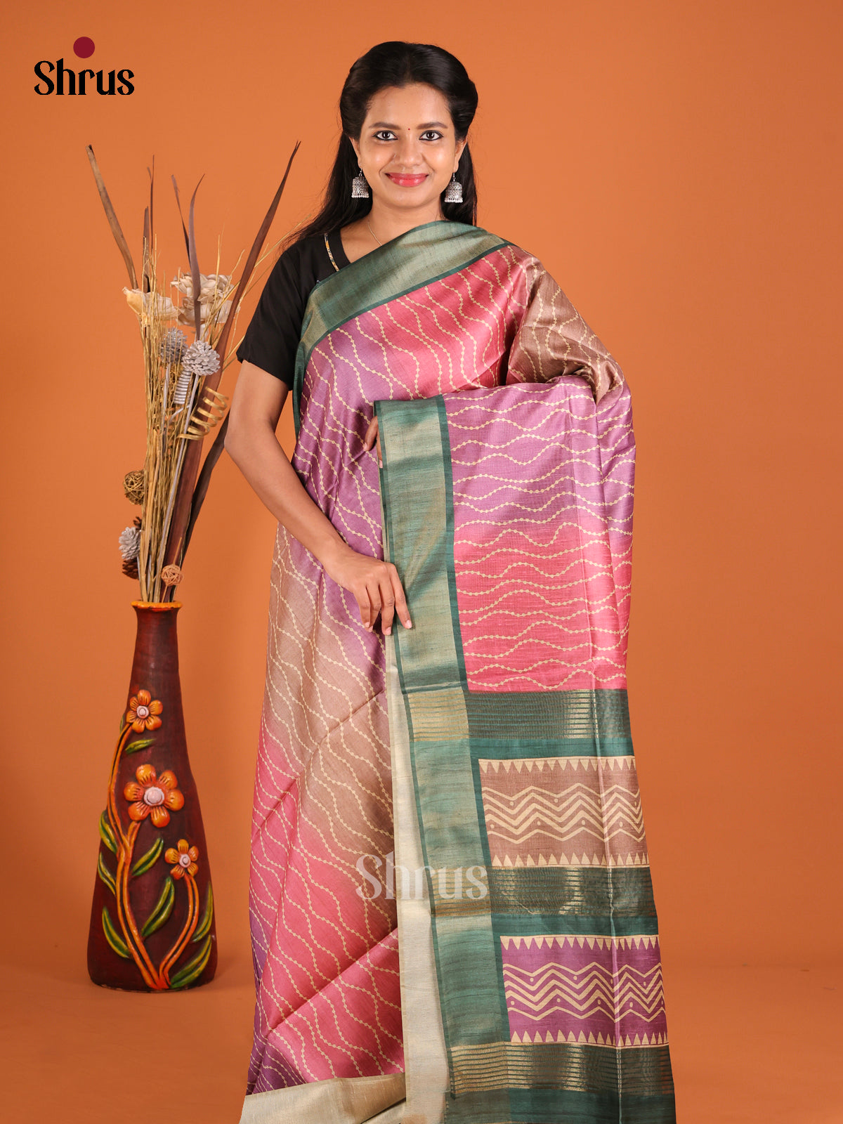 DHS28132 - Champa semitussar Saree - Shop on Shrus.com