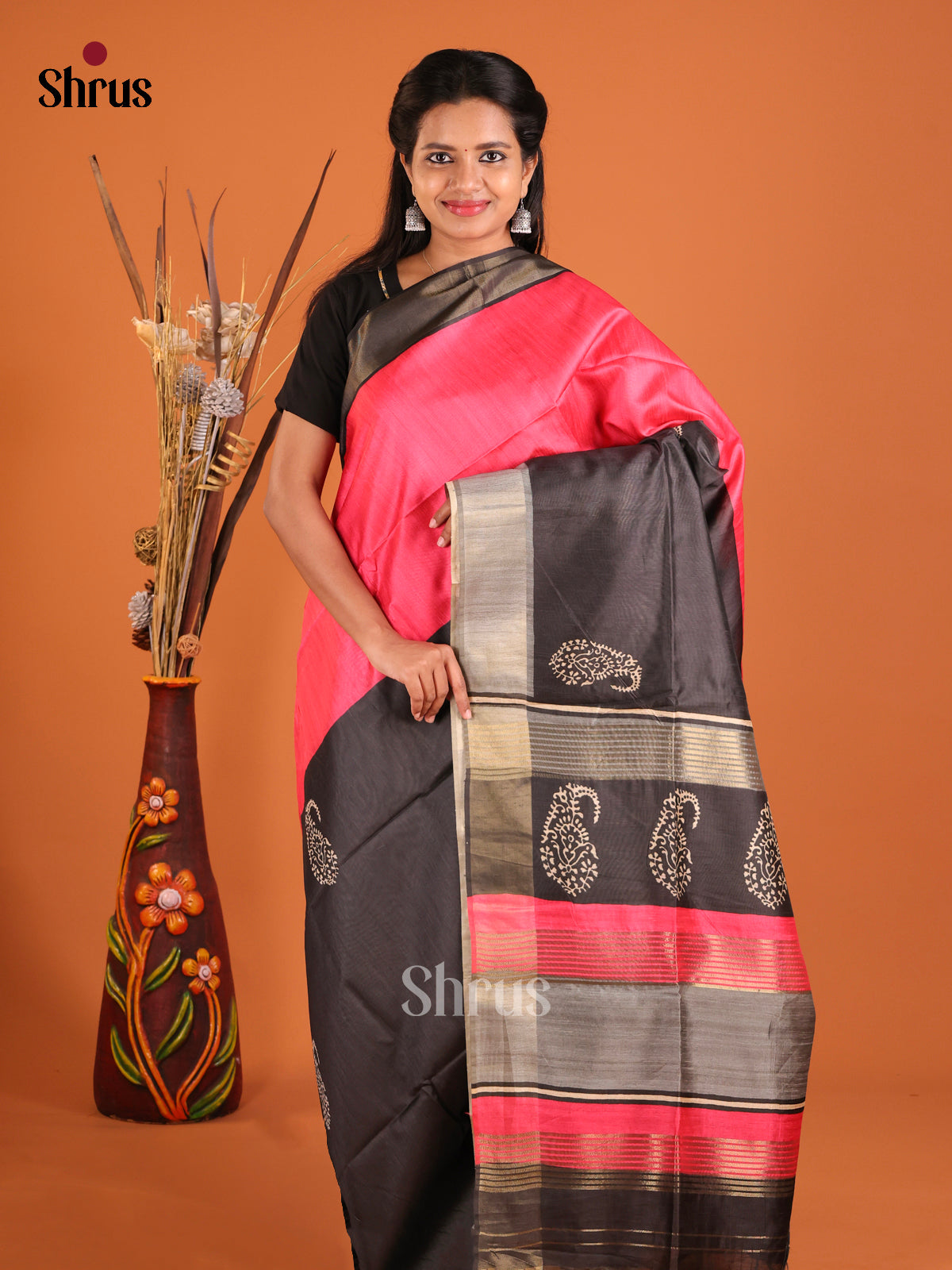 DHS28143 - Champa semitussar Saree - Shop on Shrus.com