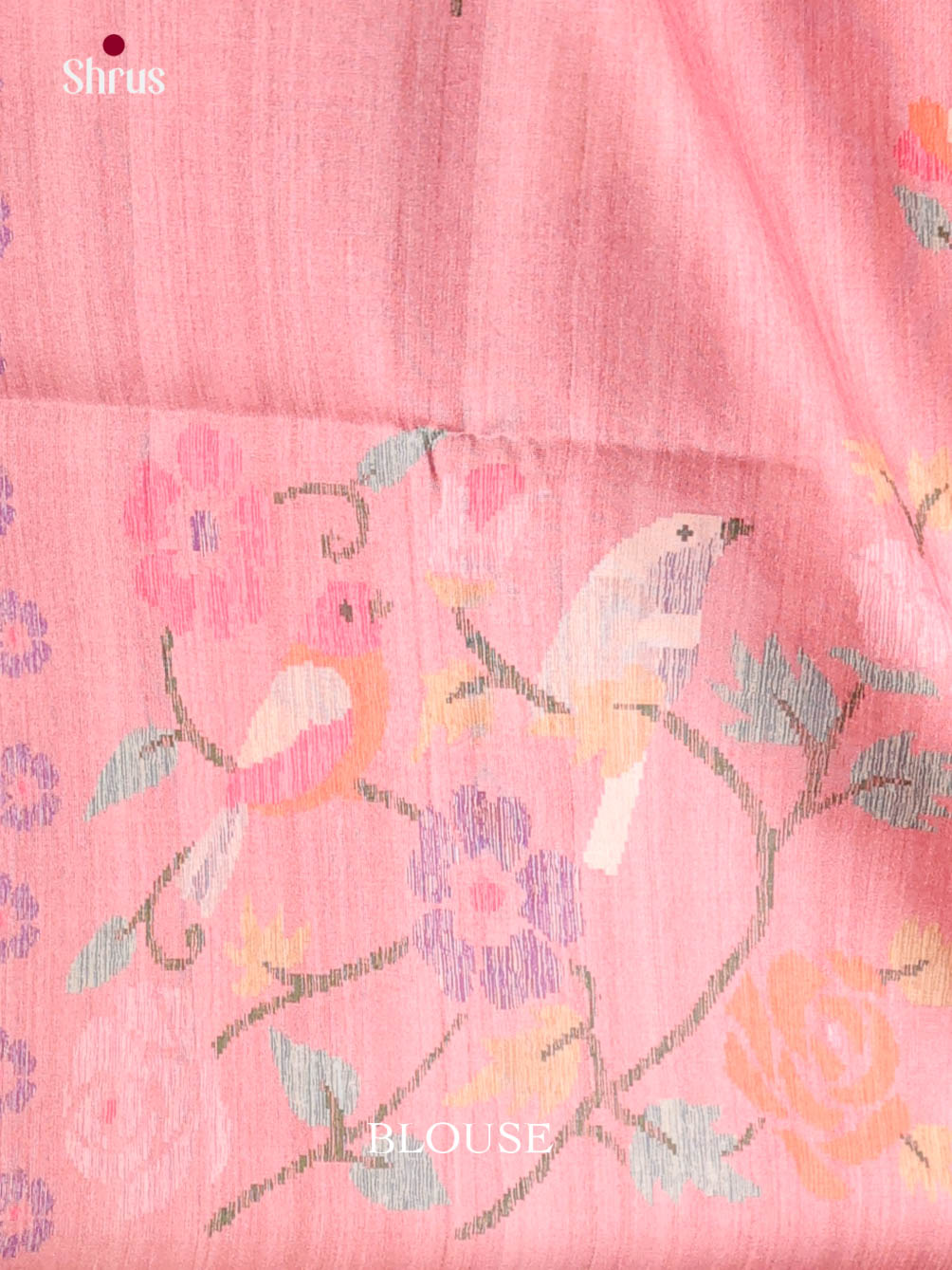 Pink- Semi Tussar Saree