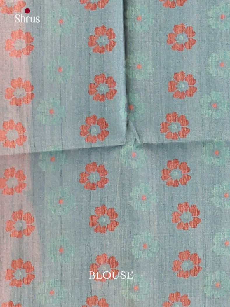 Blue - Semi Tussar Saree