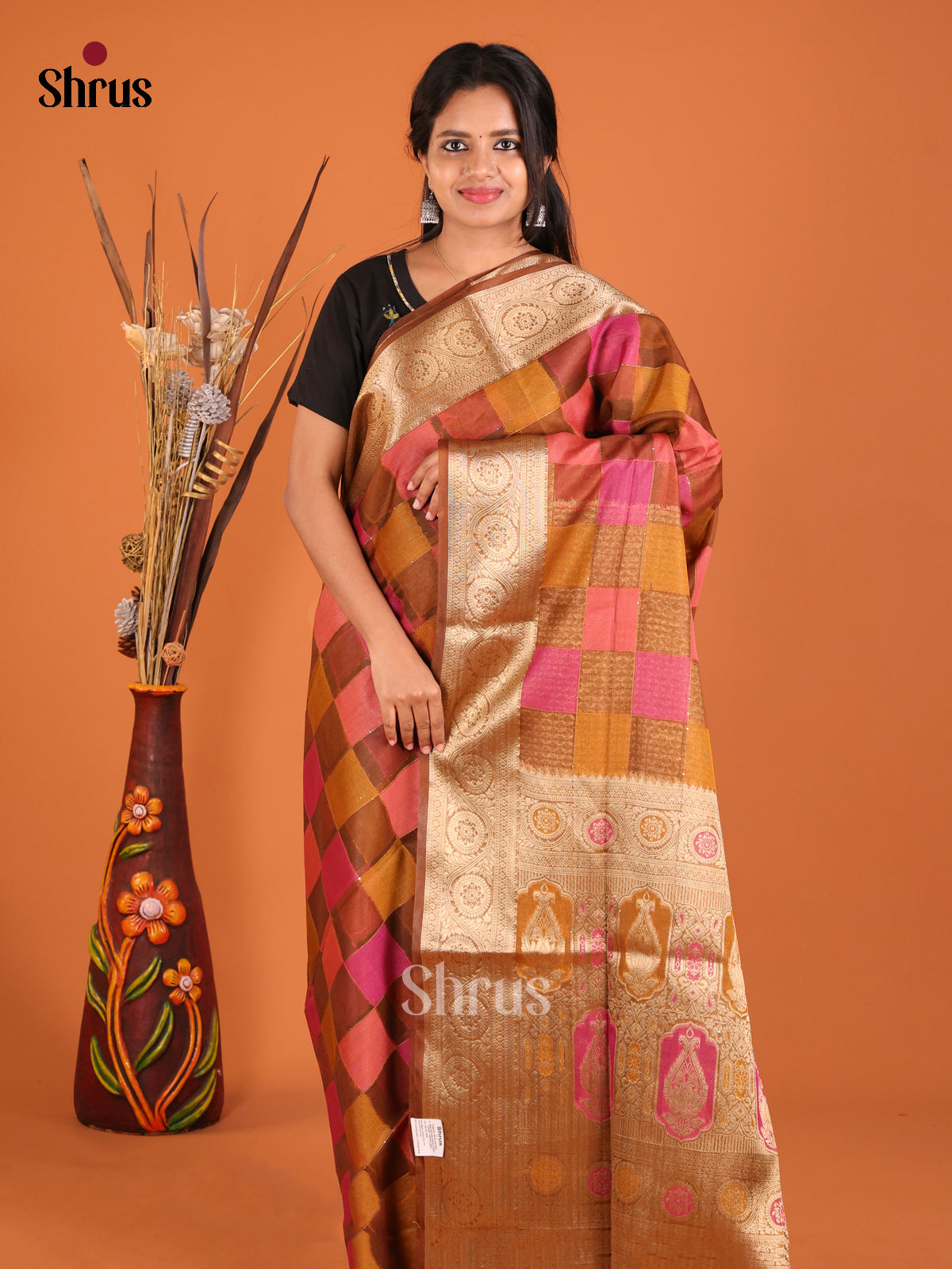 multi colodr box designed zari North Silk Cotton Saree