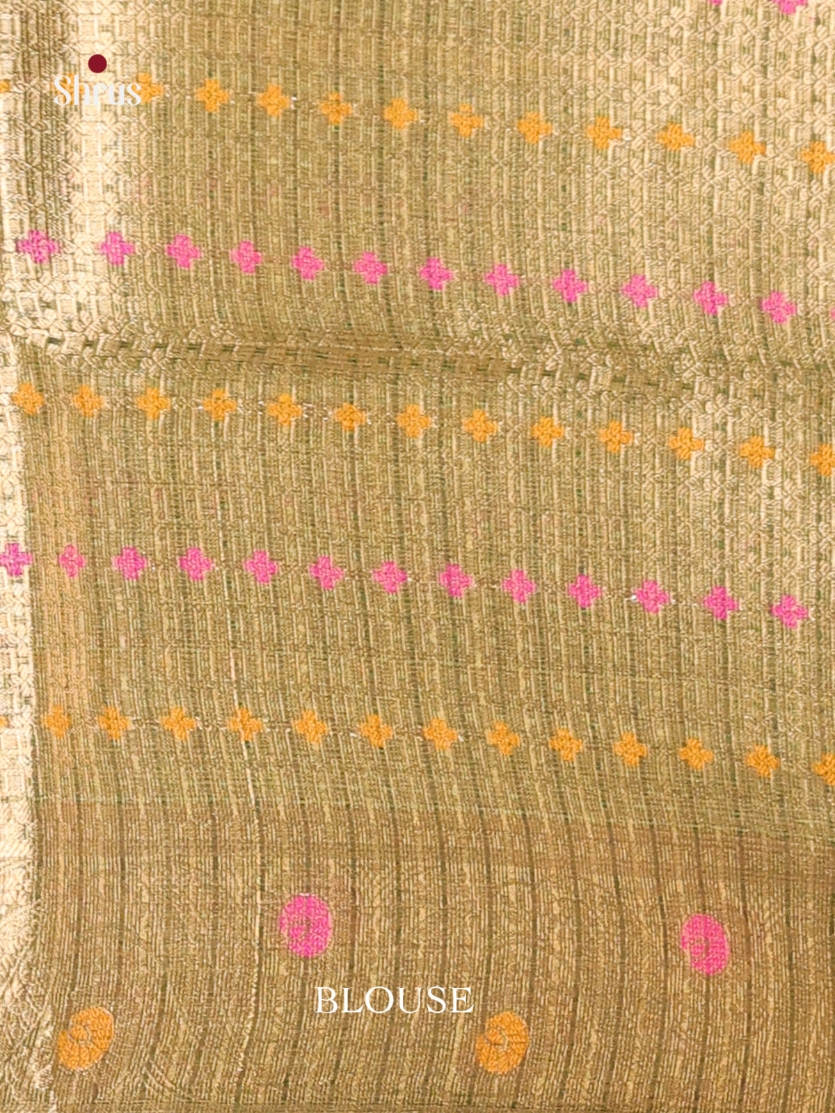 green gold zari North Silk Cotton Saree 1