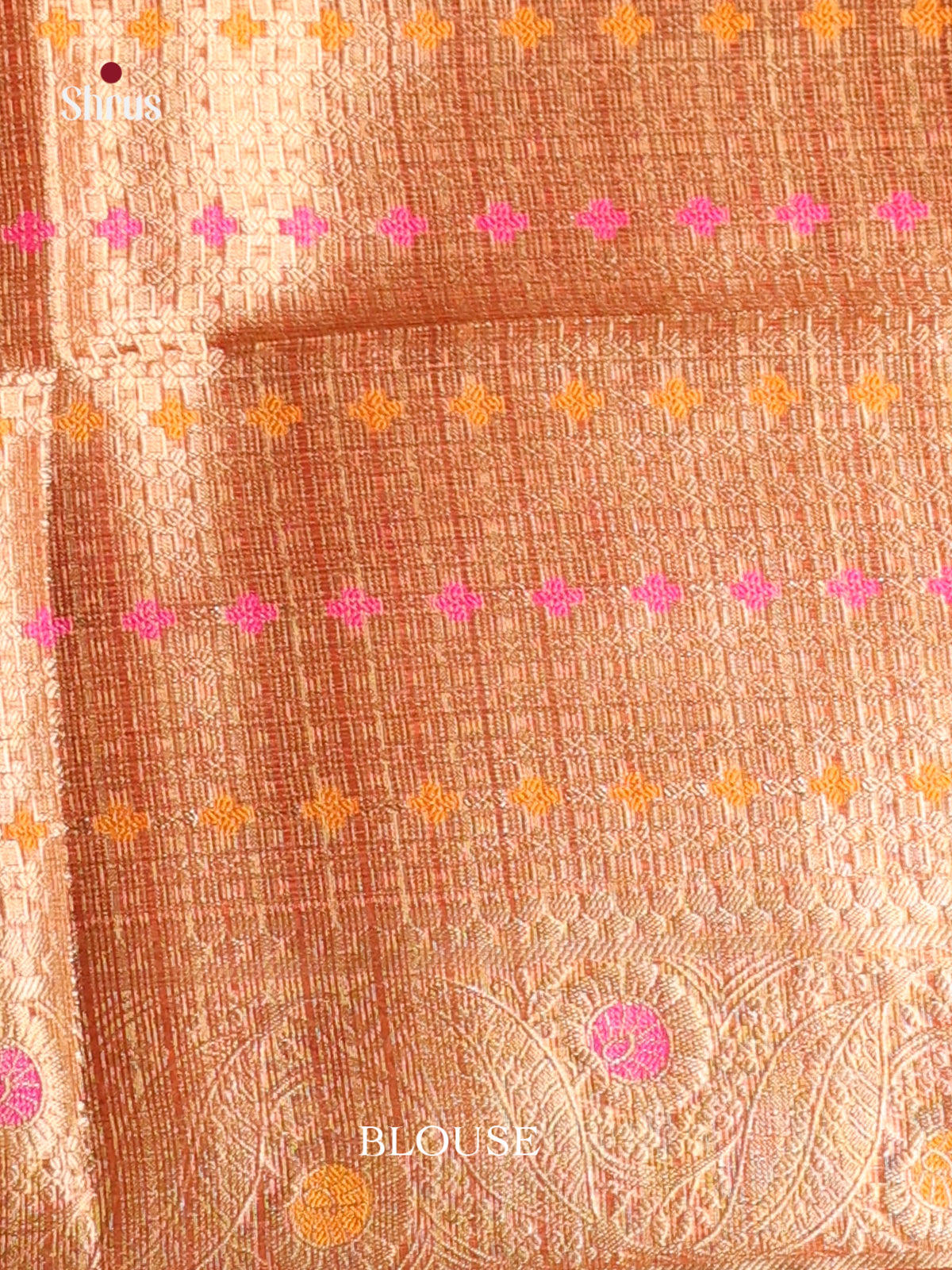 brown flower North Silk Cotton Saree 1