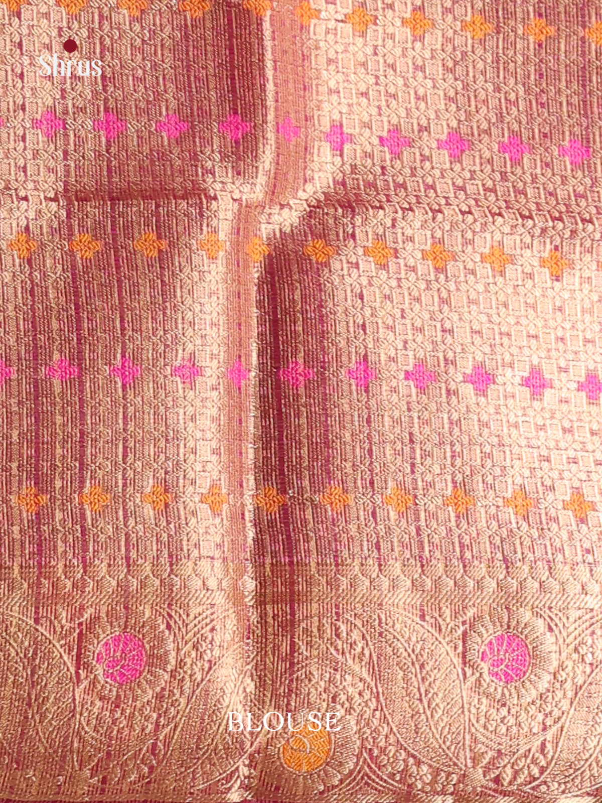 majenta flower North Silk Cotton Saree 1