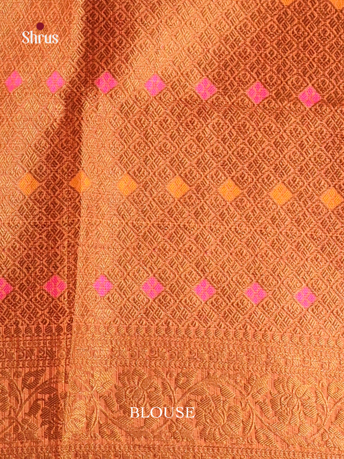 full orange North Silk Cotton Saree 1