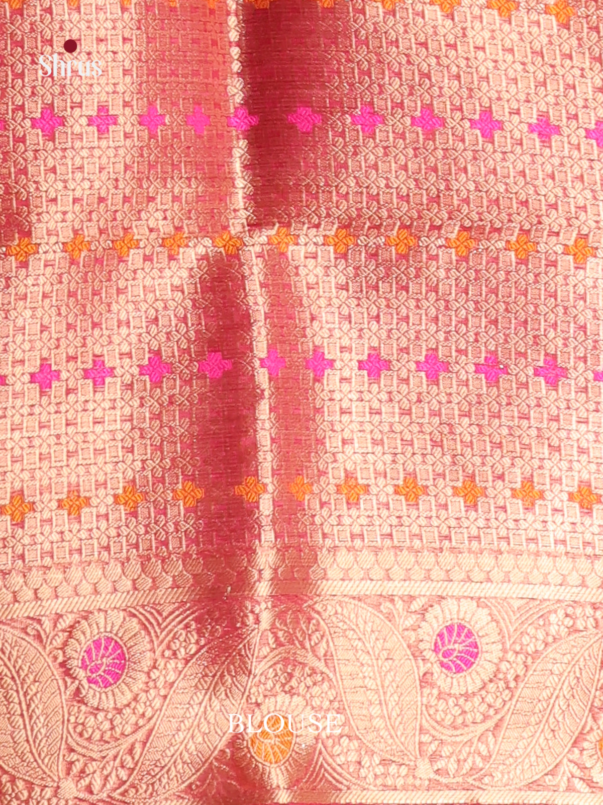 orangish peach zari North Silk Cotton Saree 1