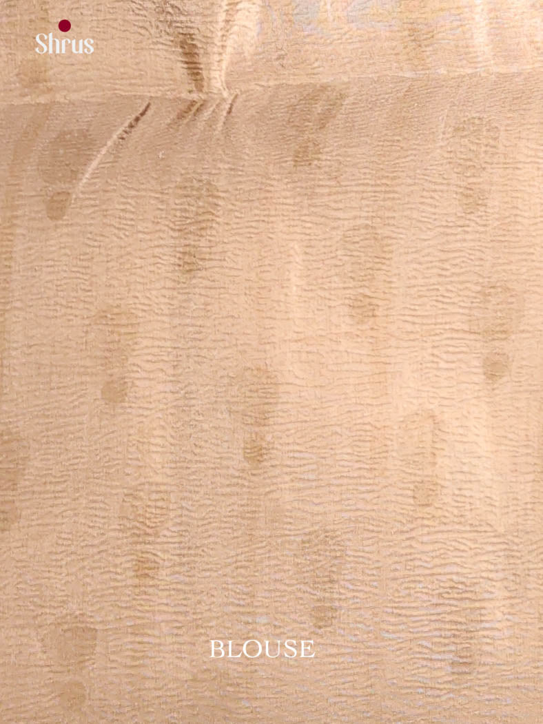 Cream - Bamboo silk Saree