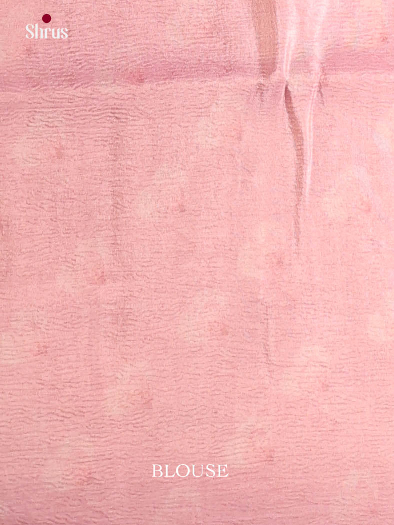 Pink - Bamboo silk Saree