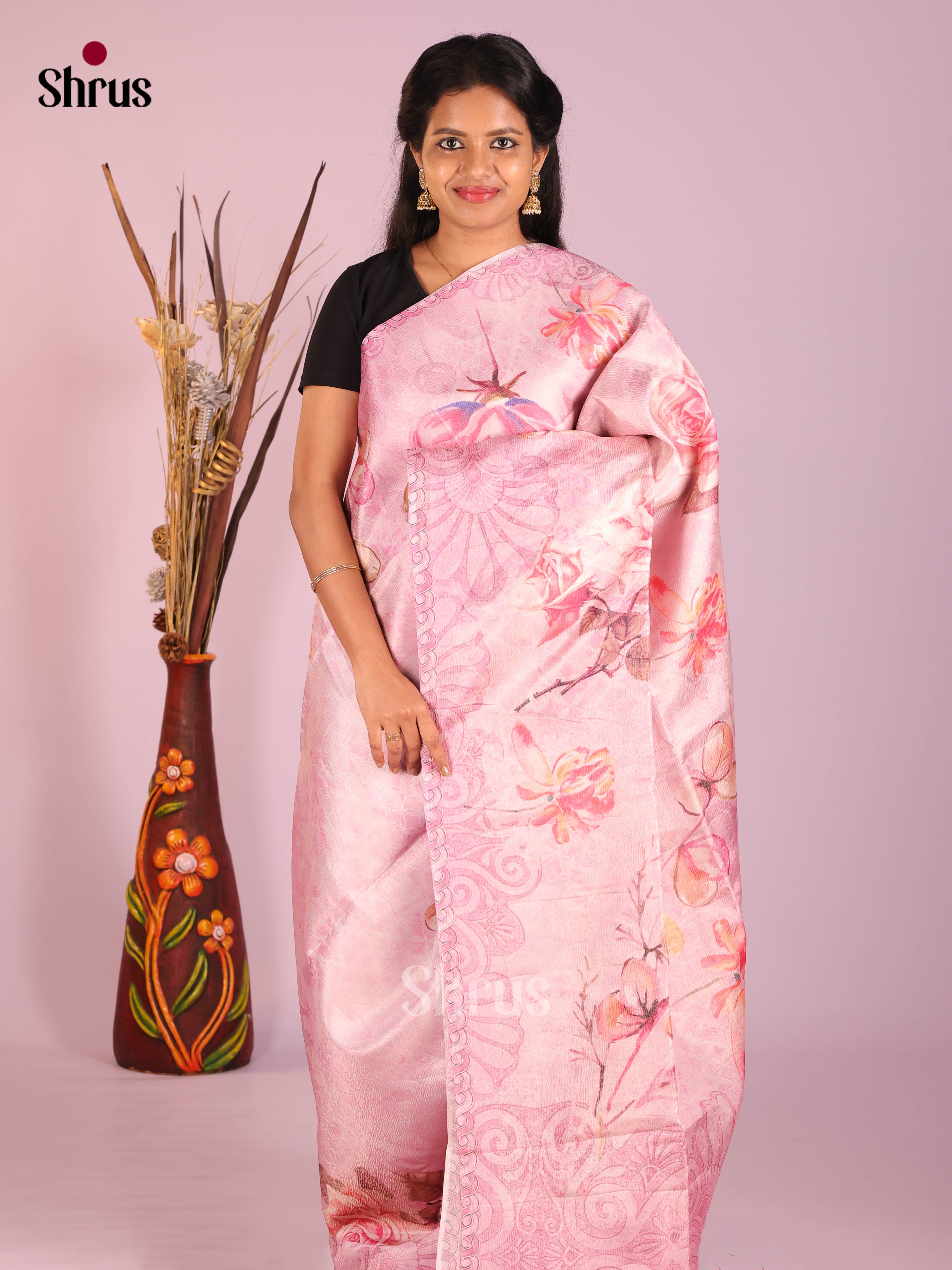Lavender - Bamboo silk Saree