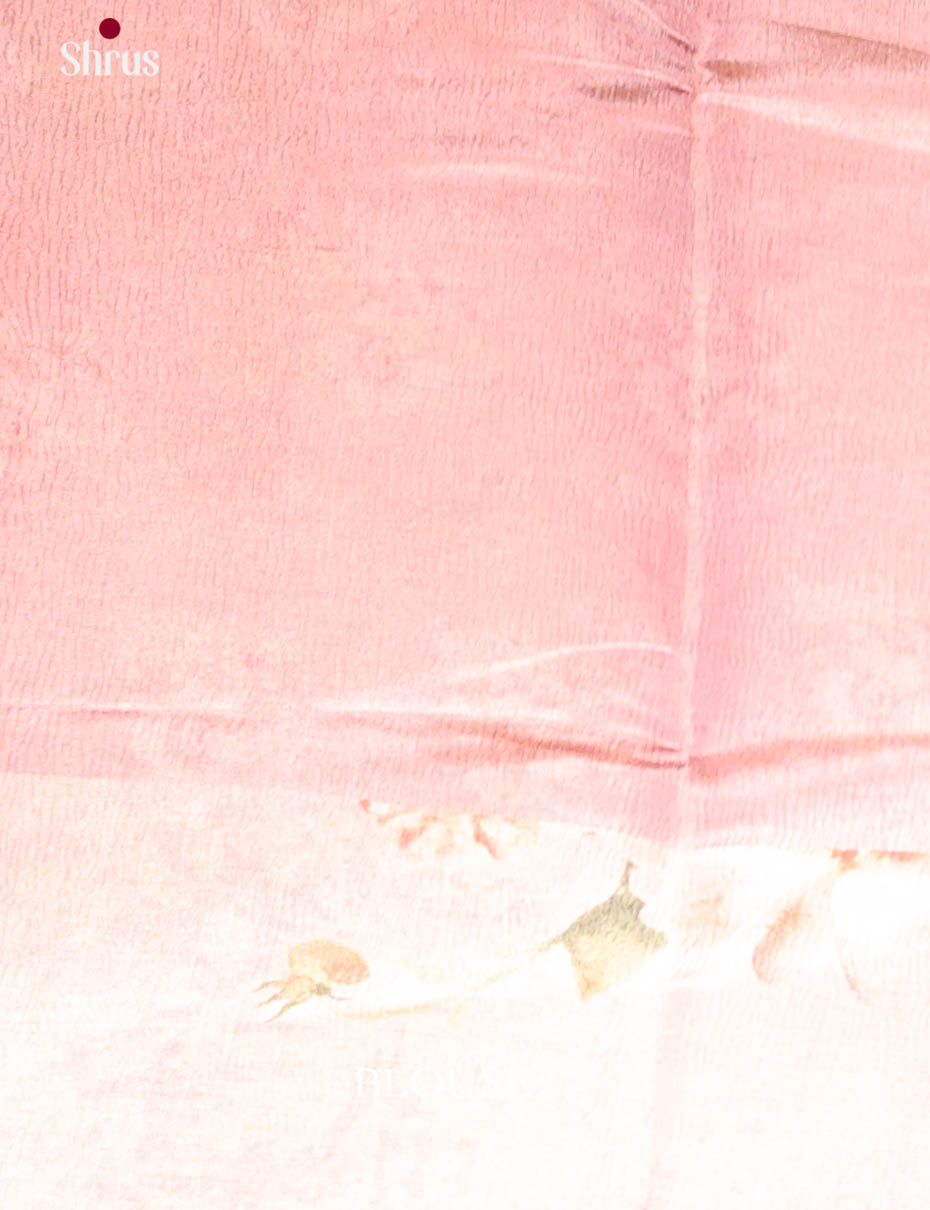 Pink - Bamboo silk Saree