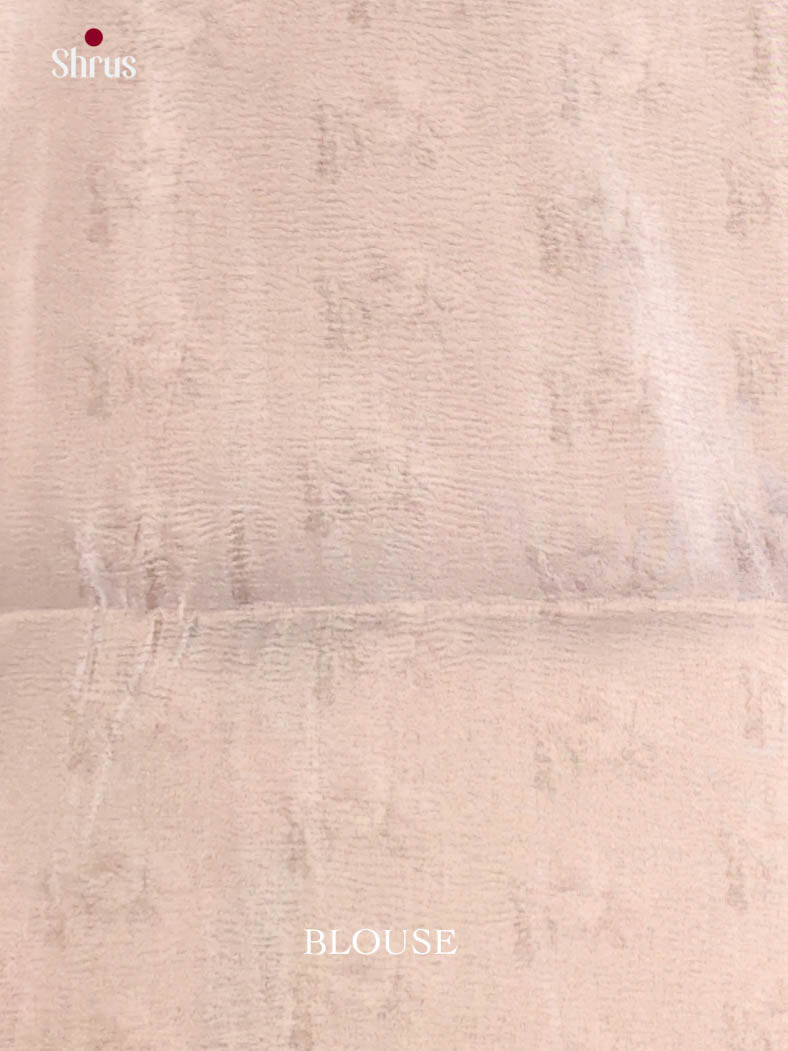 Grey & Purple - Bamboo silk Saree