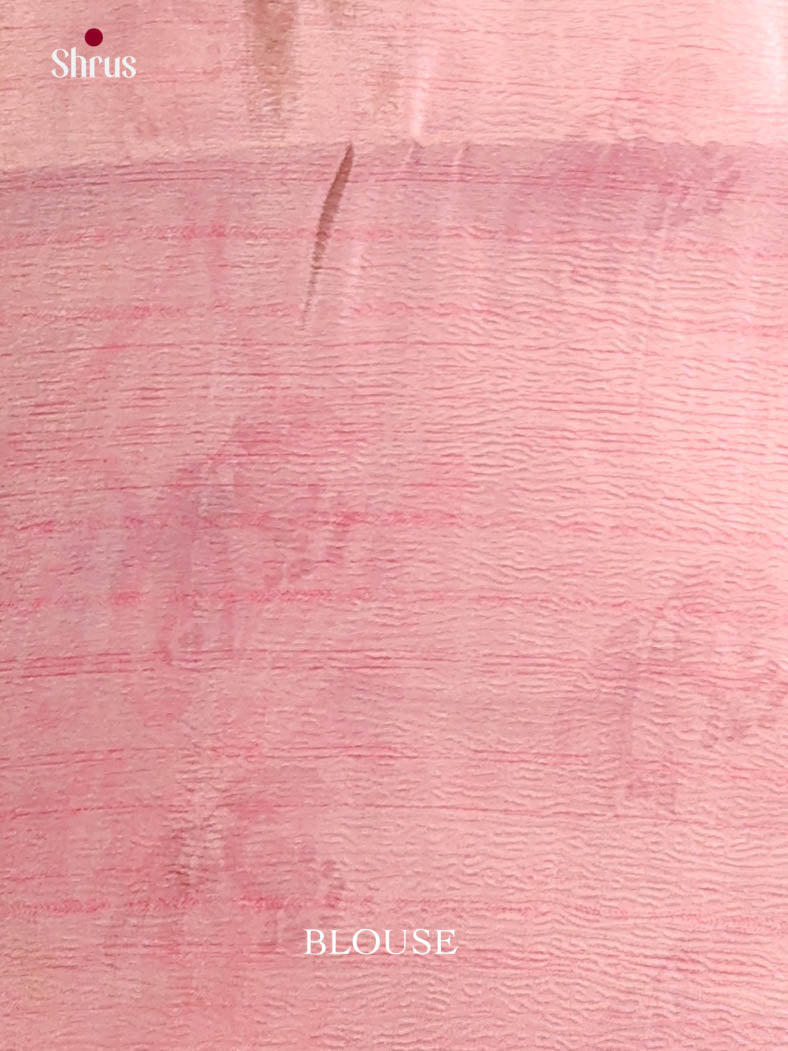 Pink - Bamboo silk Saree