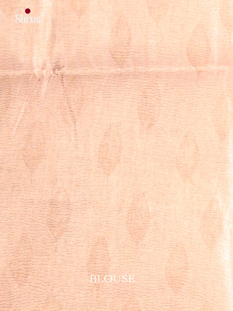 Cream - Bamboo silk Saree