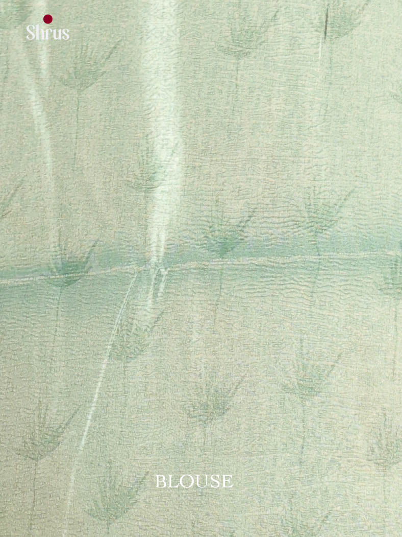 Aqua Blue - Bamboo silk Saree