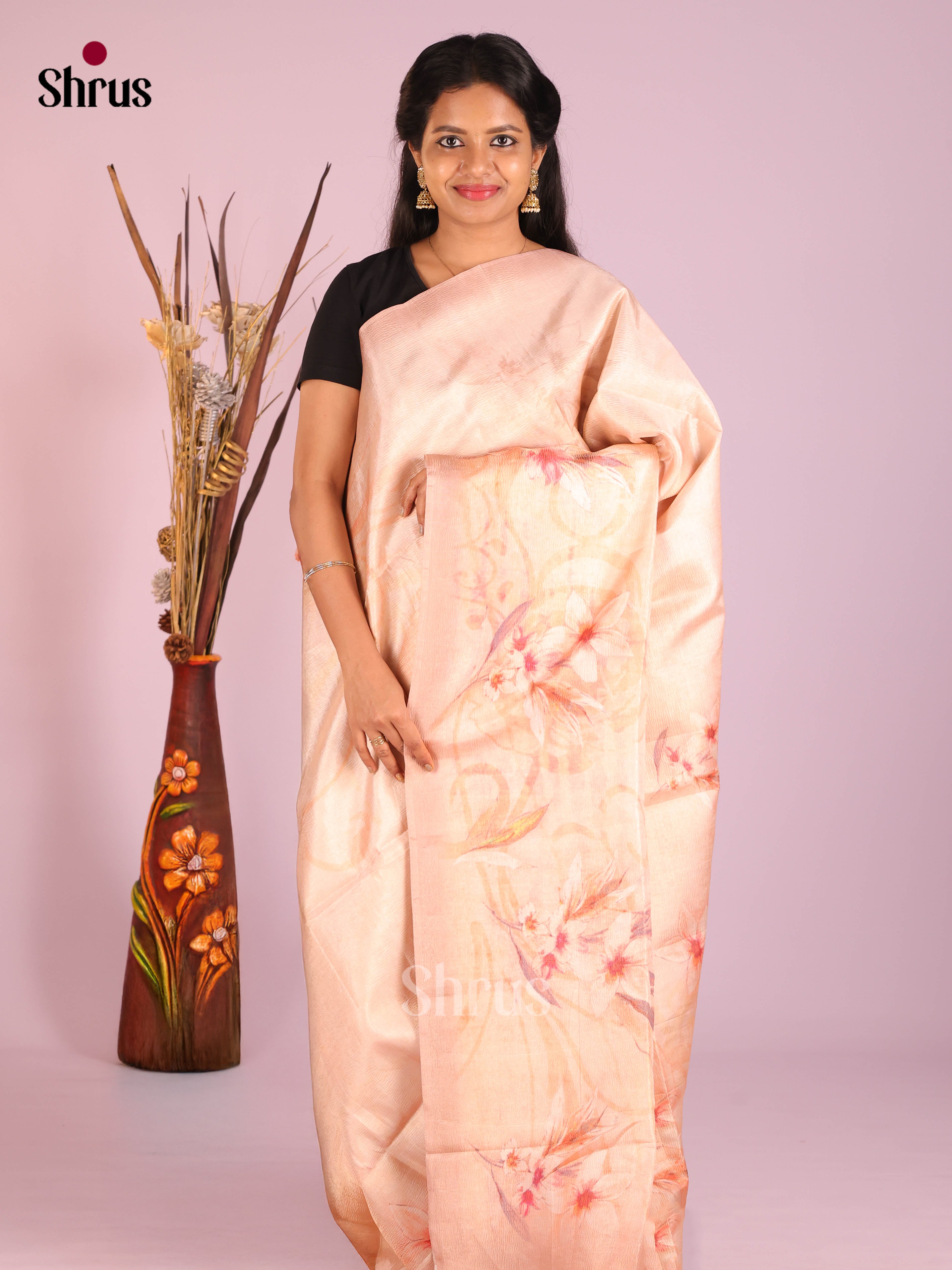 Dusty Pink- Bamboo silk Saree
