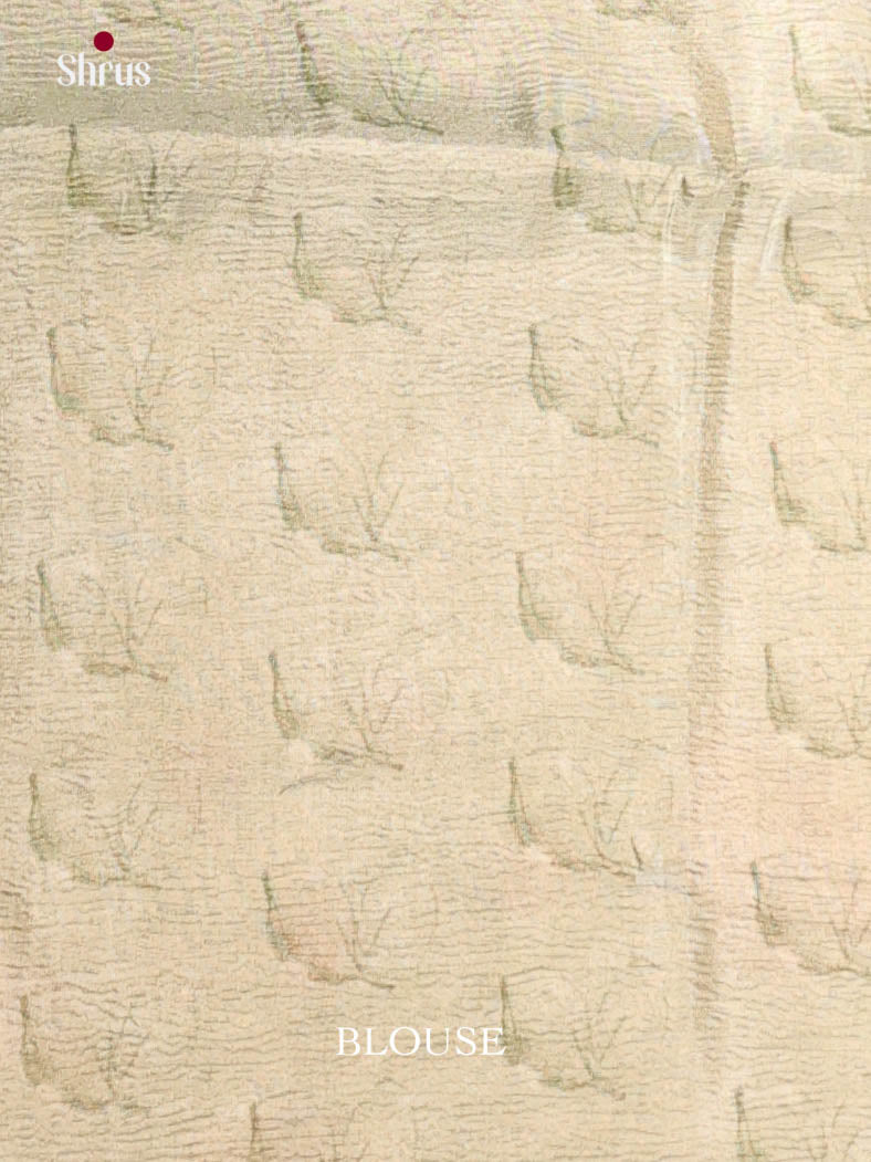 Mild Green - Bamboo silk Saree