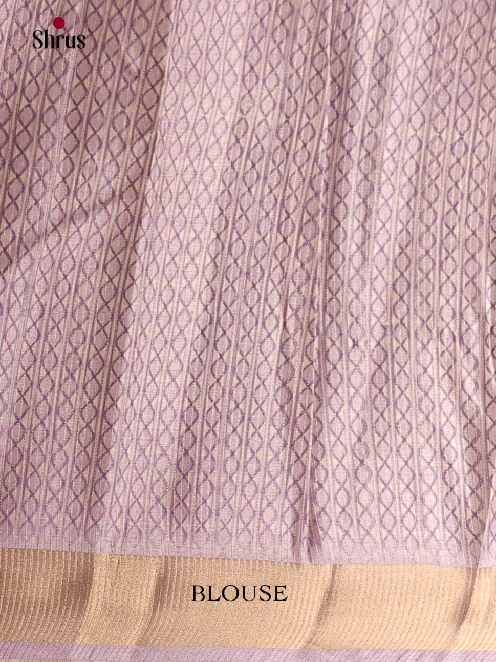 Cream & Lavender - Moonga Silk Saree