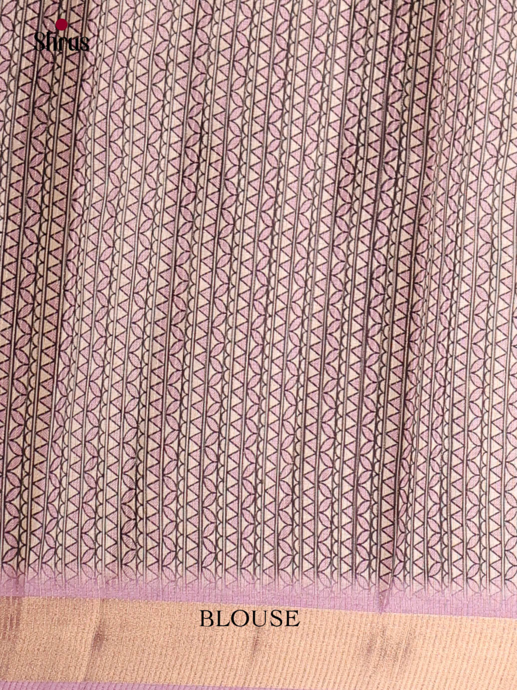 Cream & Purple - Moonga Silk Saree