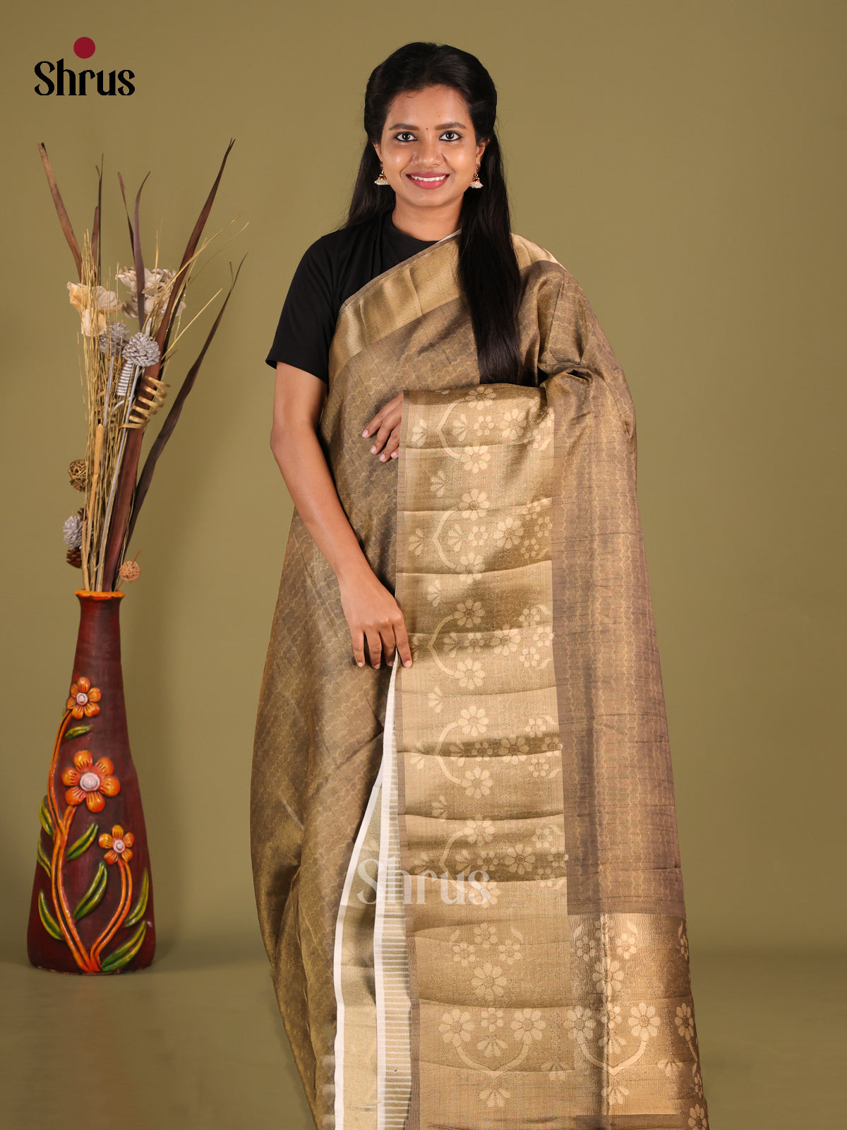 DHS28450 - Semi matka Saree