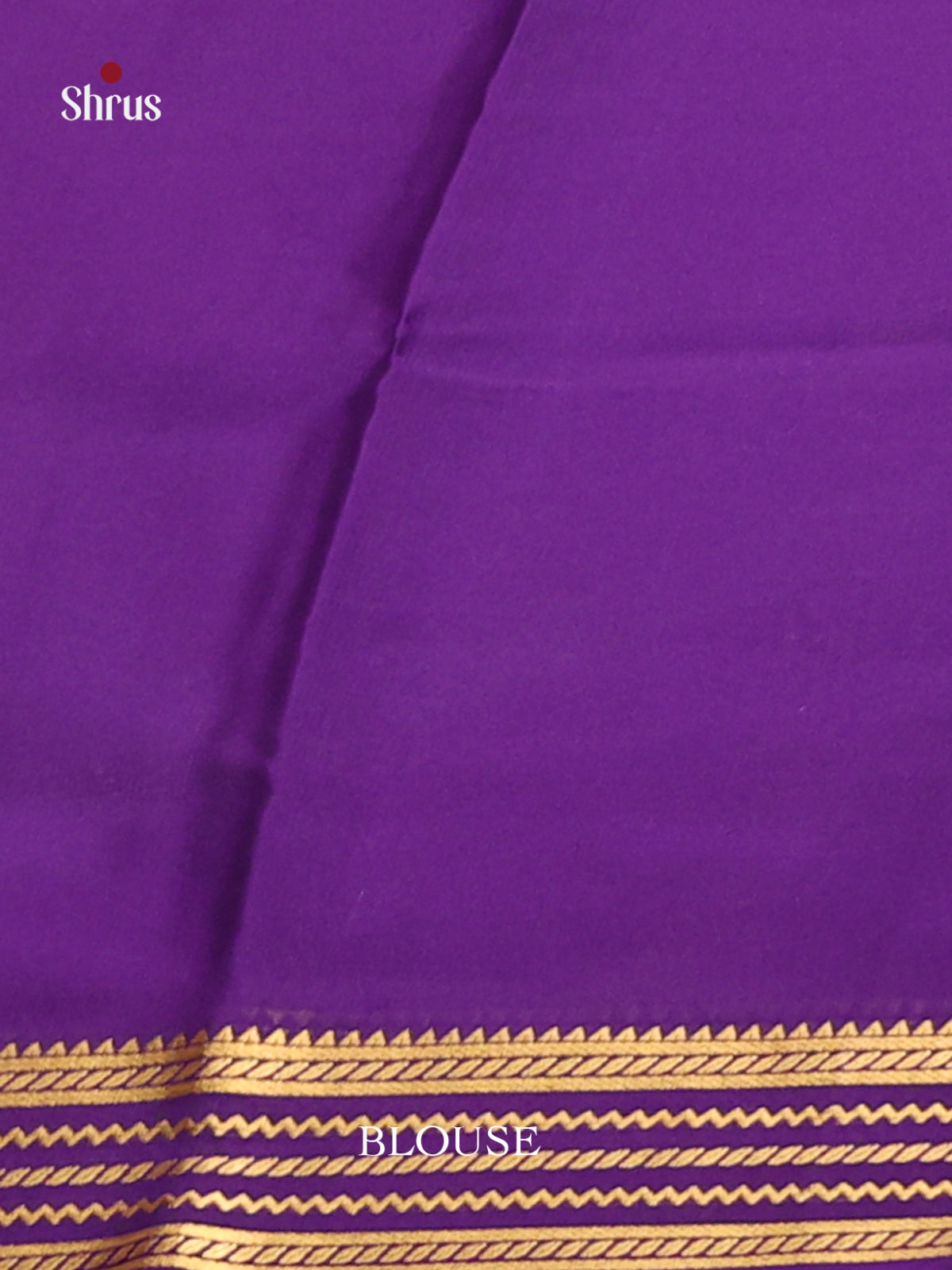 Pretty Red Mysore Silk Saree With Purple Zari Woven Striped Pallu 1