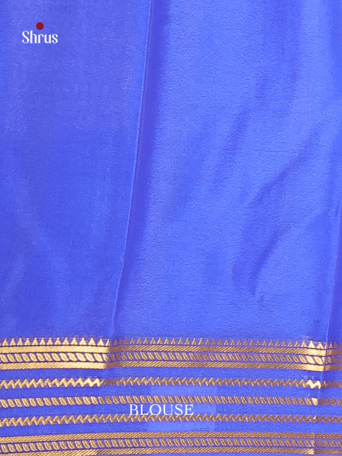 Yellow & Blue - Mysore Silk Saree - Shop on Shrus.com
