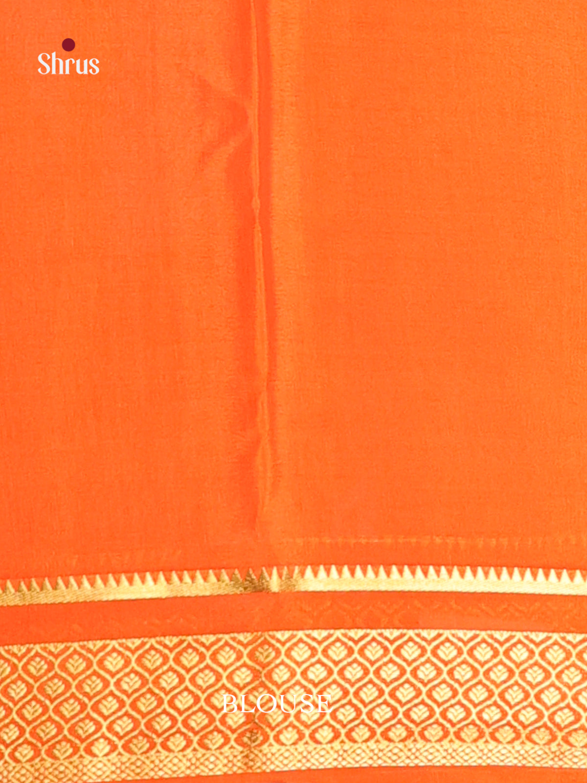 Orange(Single Tone) - Mysore Silk Saree