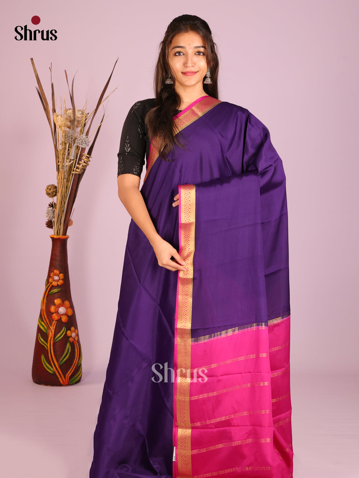 DHS28486 - Mysore Silk Saree - Shop on Shrus.com