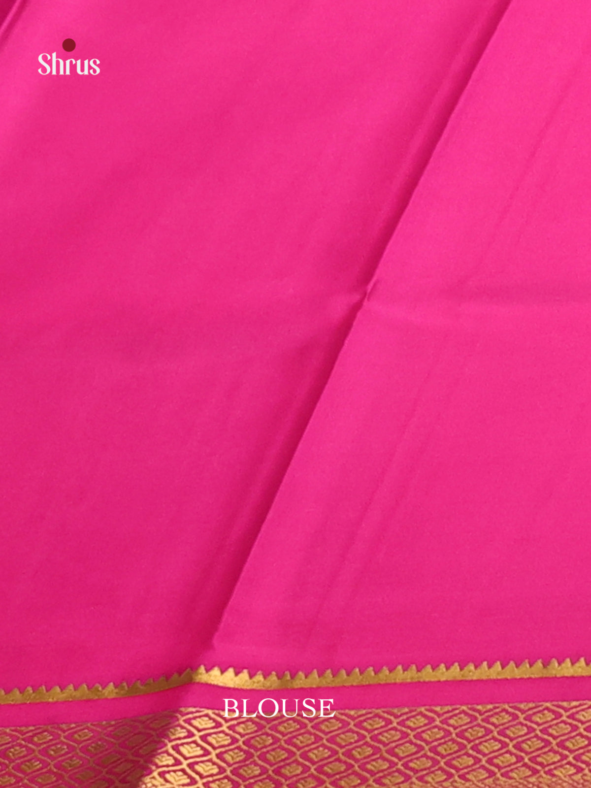 blue and pink Mysore Silk Saree 1