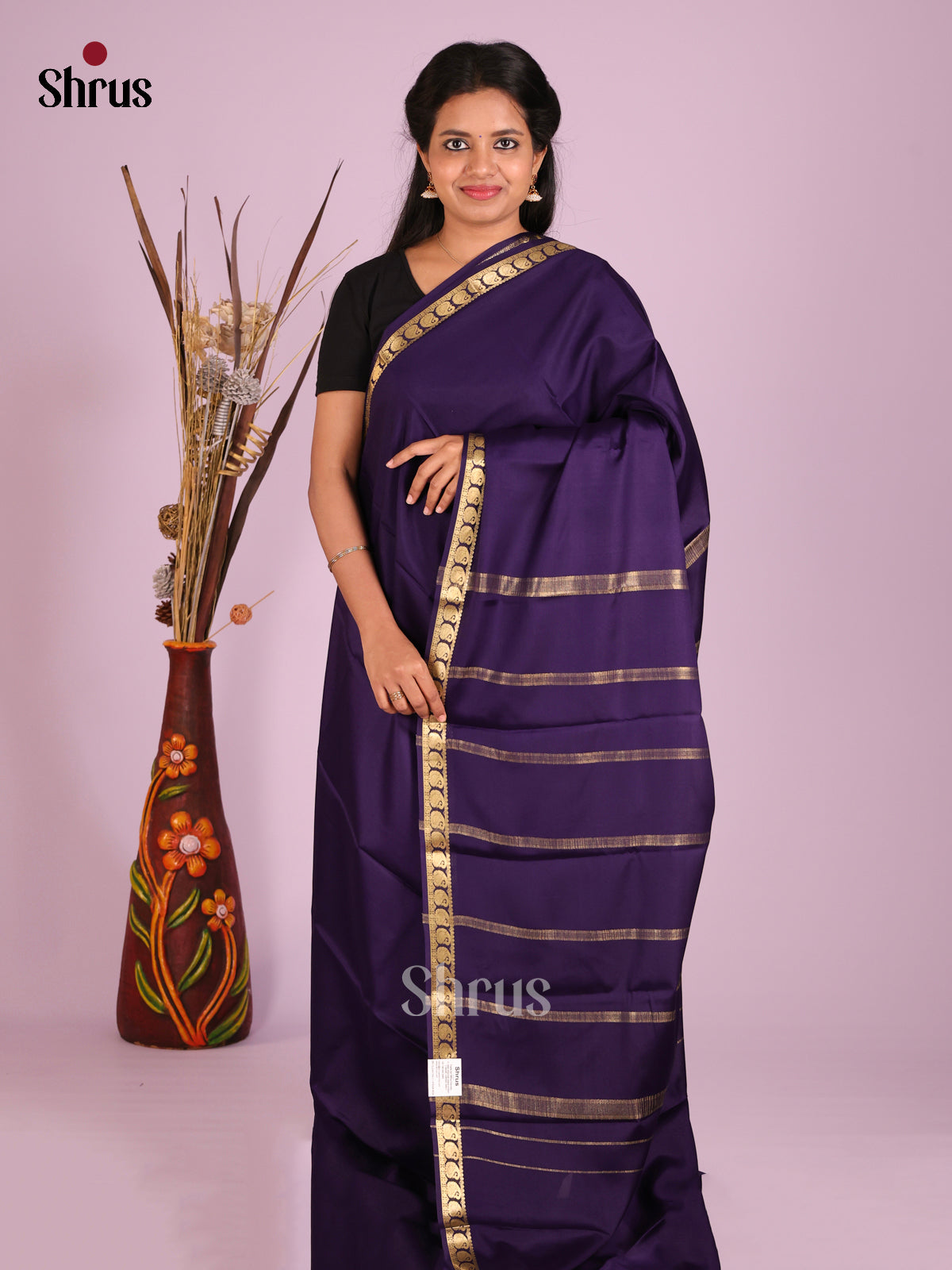 Blue(Single Tone) - Mysore Silk Saree