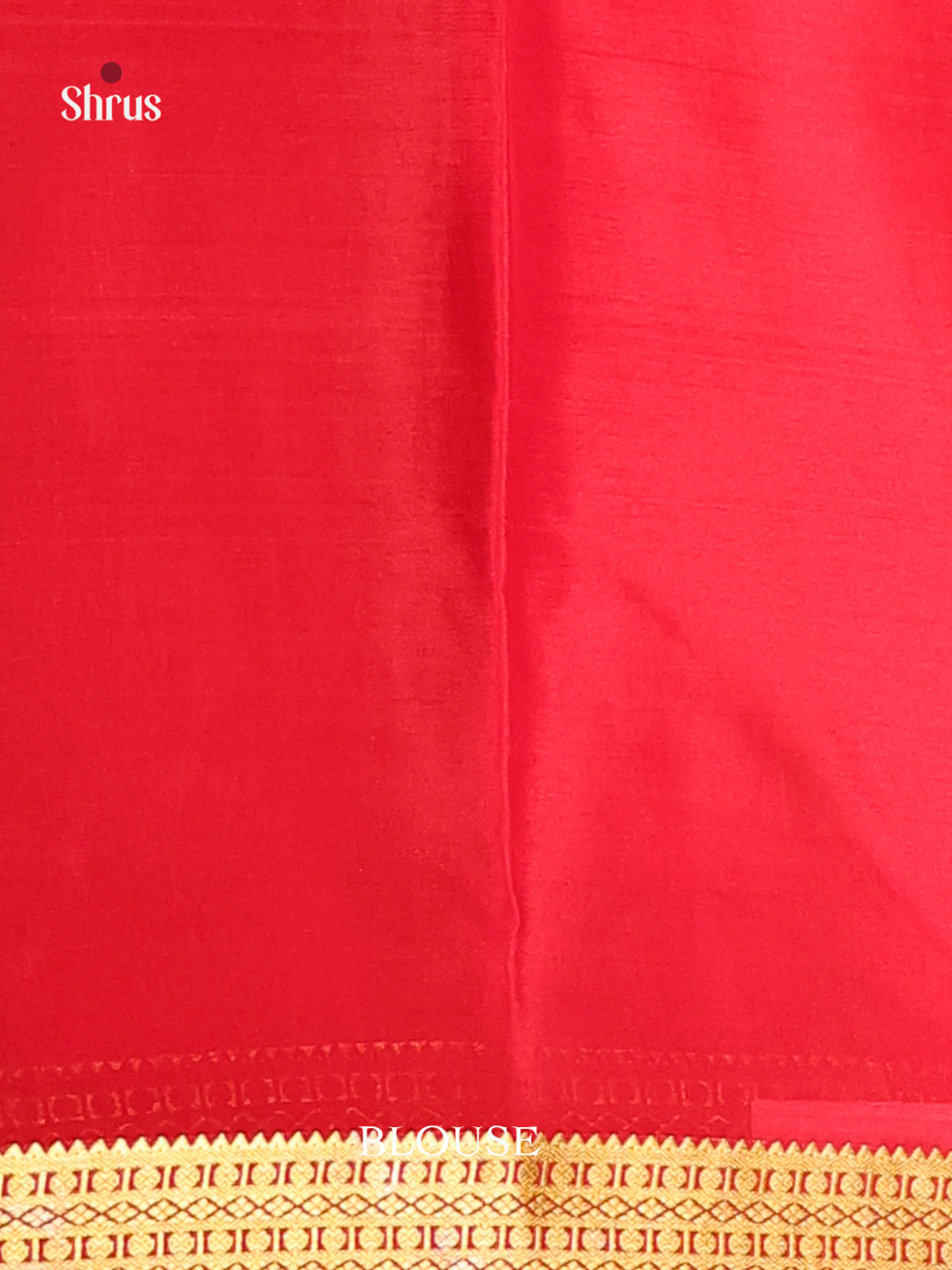 Sheeny Red Mysore Silk Saree With Zari Woven Stripes & Traditional Self Pallu 1