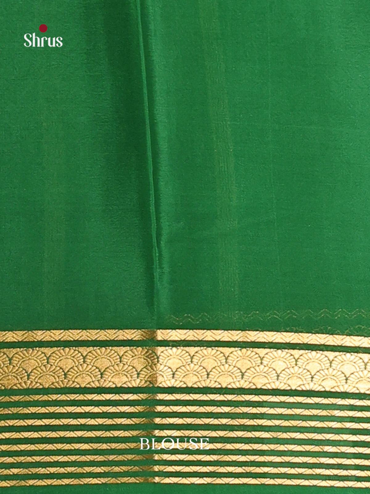 orange green Mysore Silk Saree 1